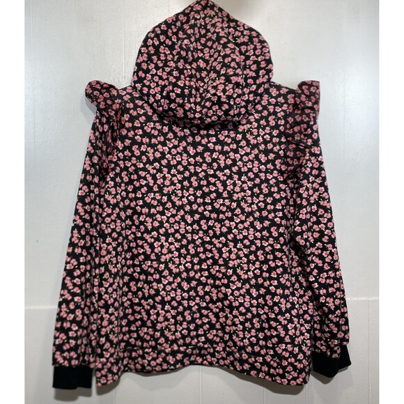 Sandy Liang x Target Hoodie Womens Size XL Ditsy Floral Ruffle Shoulder Pullover - Picture 3 of 5
